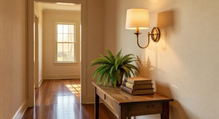 elegant brass wall sconces with linen
