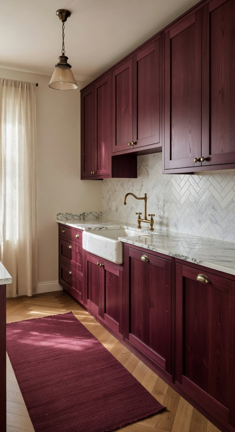 elegant contrast grounded marble cabinets