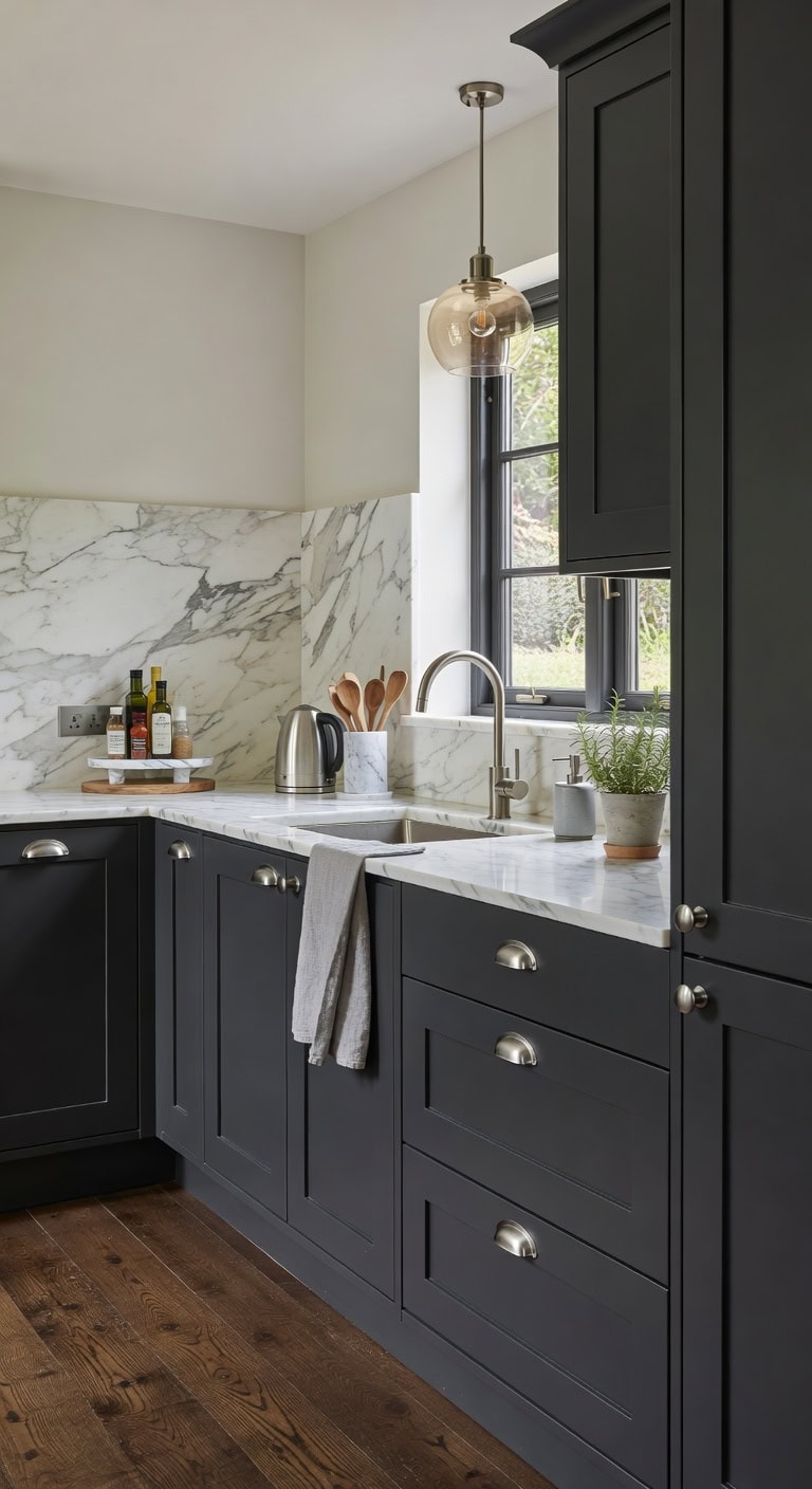 elegant grounded kitchen design