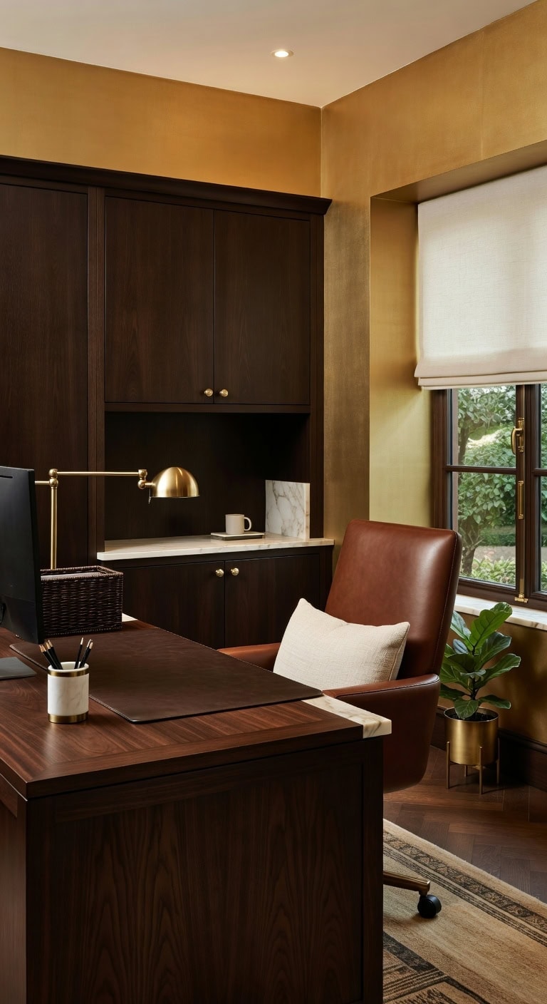 elegant luxurious sophisticated home office