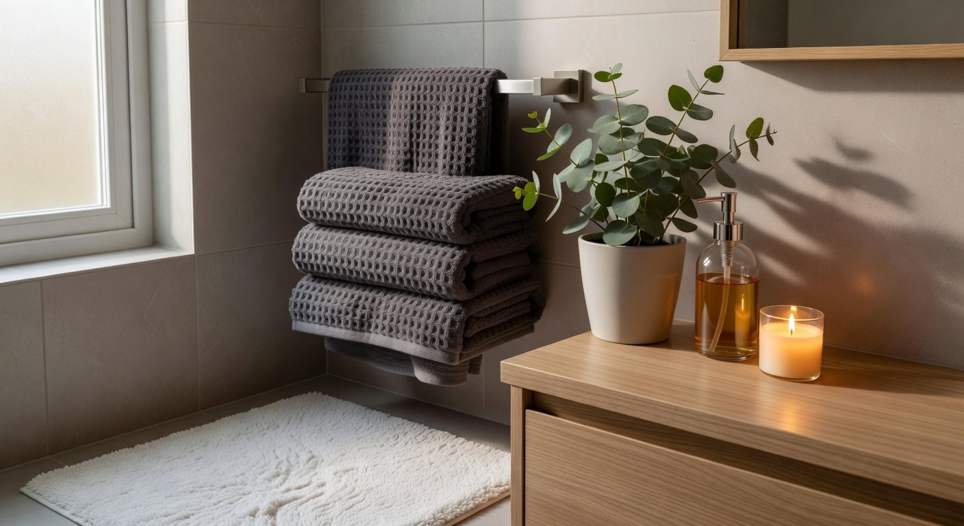 fabric weight color consistency waffle texture absorbency