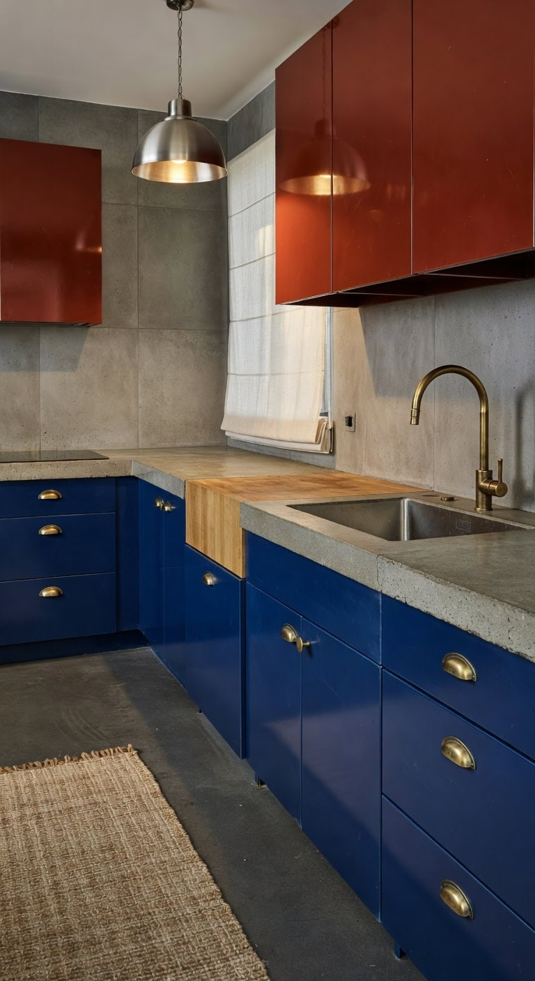 fearlessly bold metal kitchen cabinets