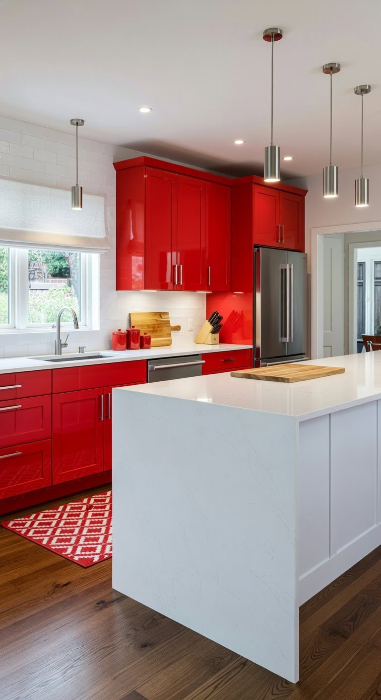fiery bold dramatic grounded kitchen