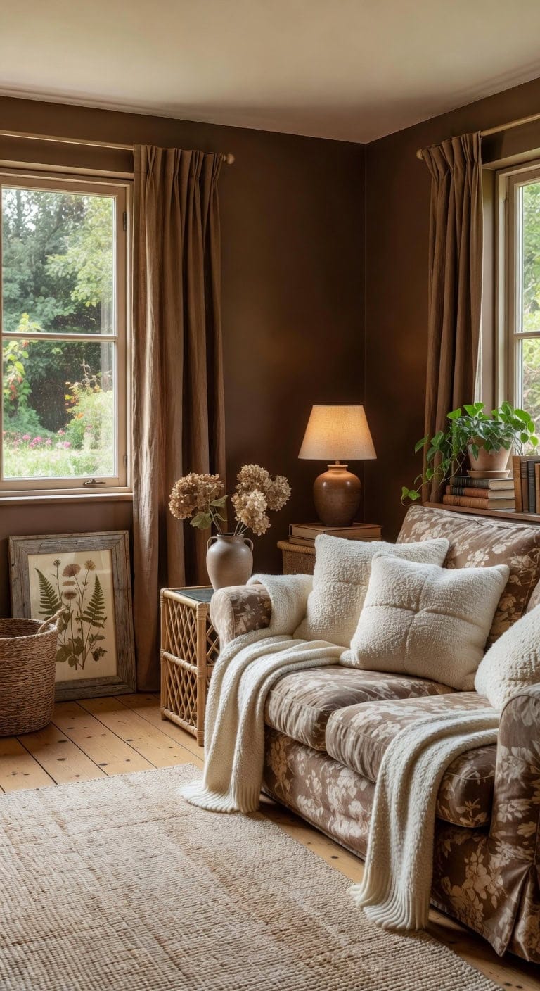 floral cottage cozy natural textures