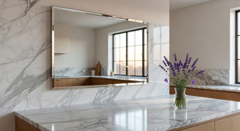 frameless beveled rectangular wall mirrors