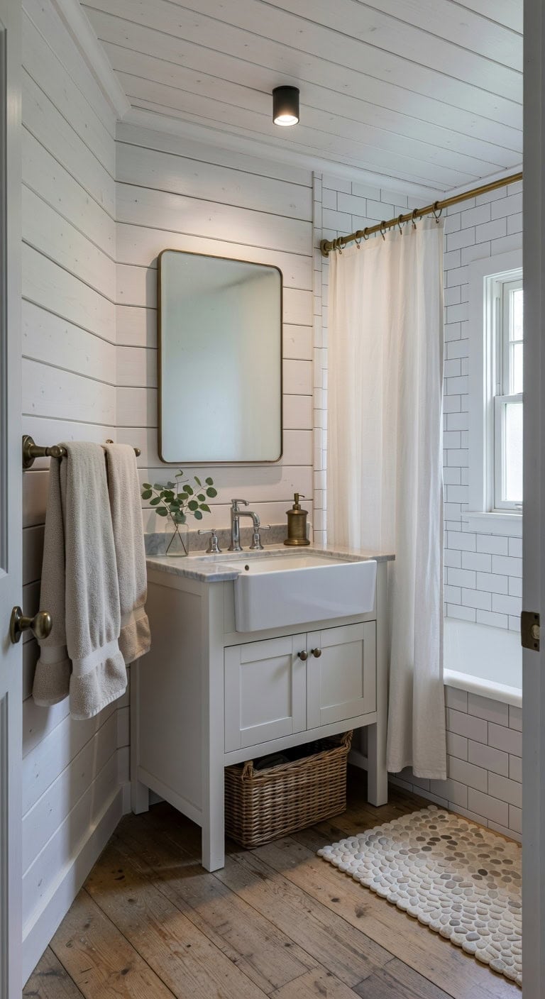 fresh farmhouse with brass