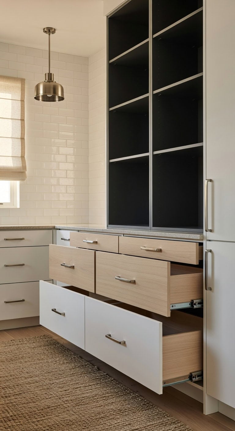 functional and sophisticated kitchen storage