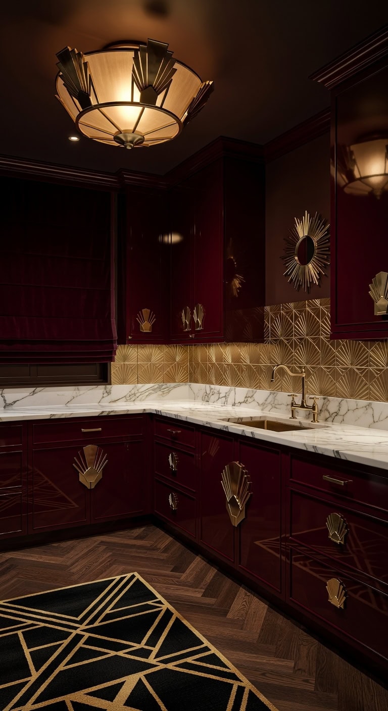 glamorous art deco kitchen design