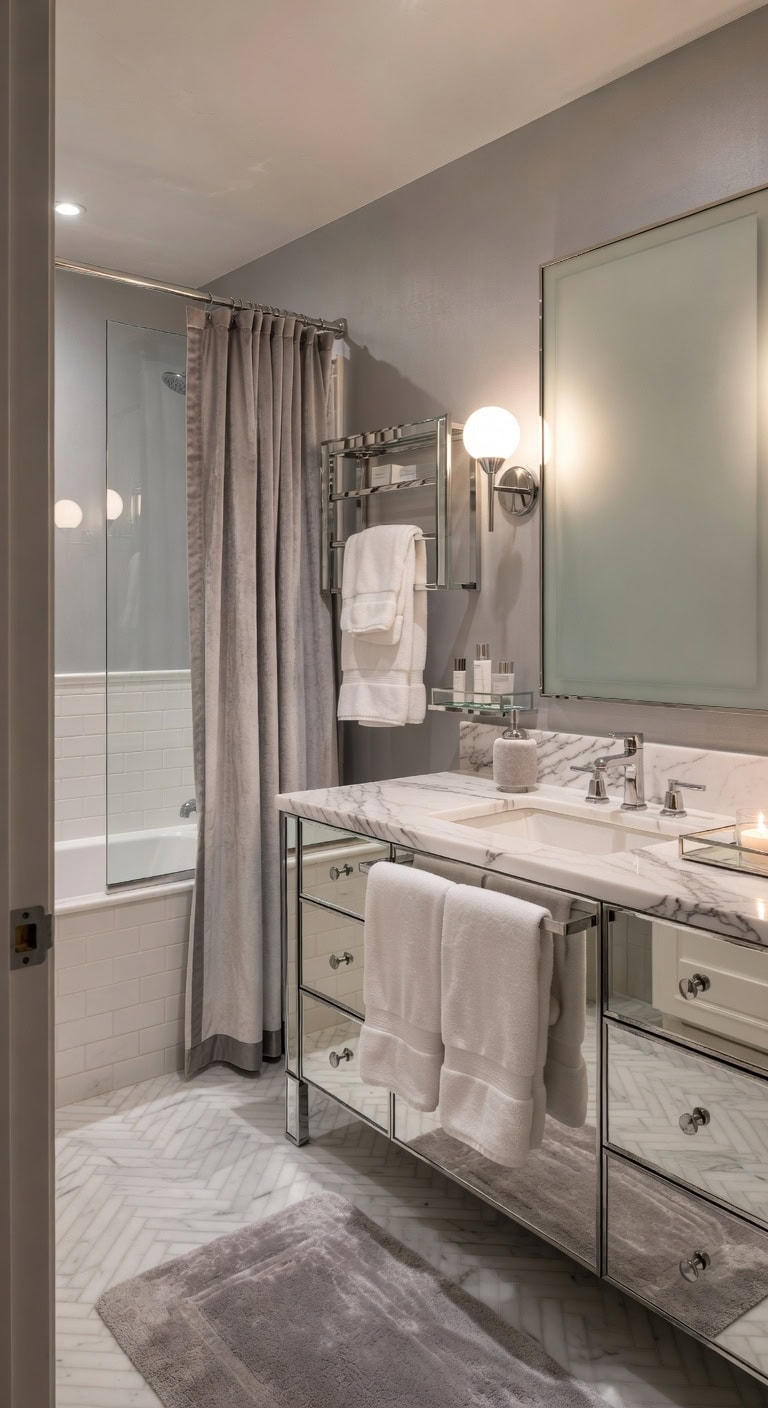 glamorous chrome and velvet