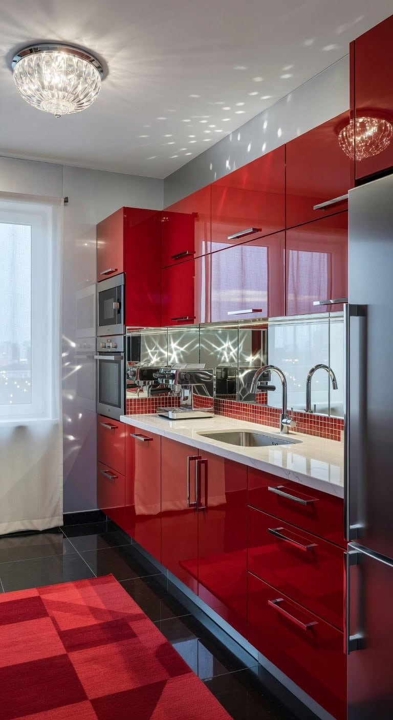 gleaming reflective vibrant precision