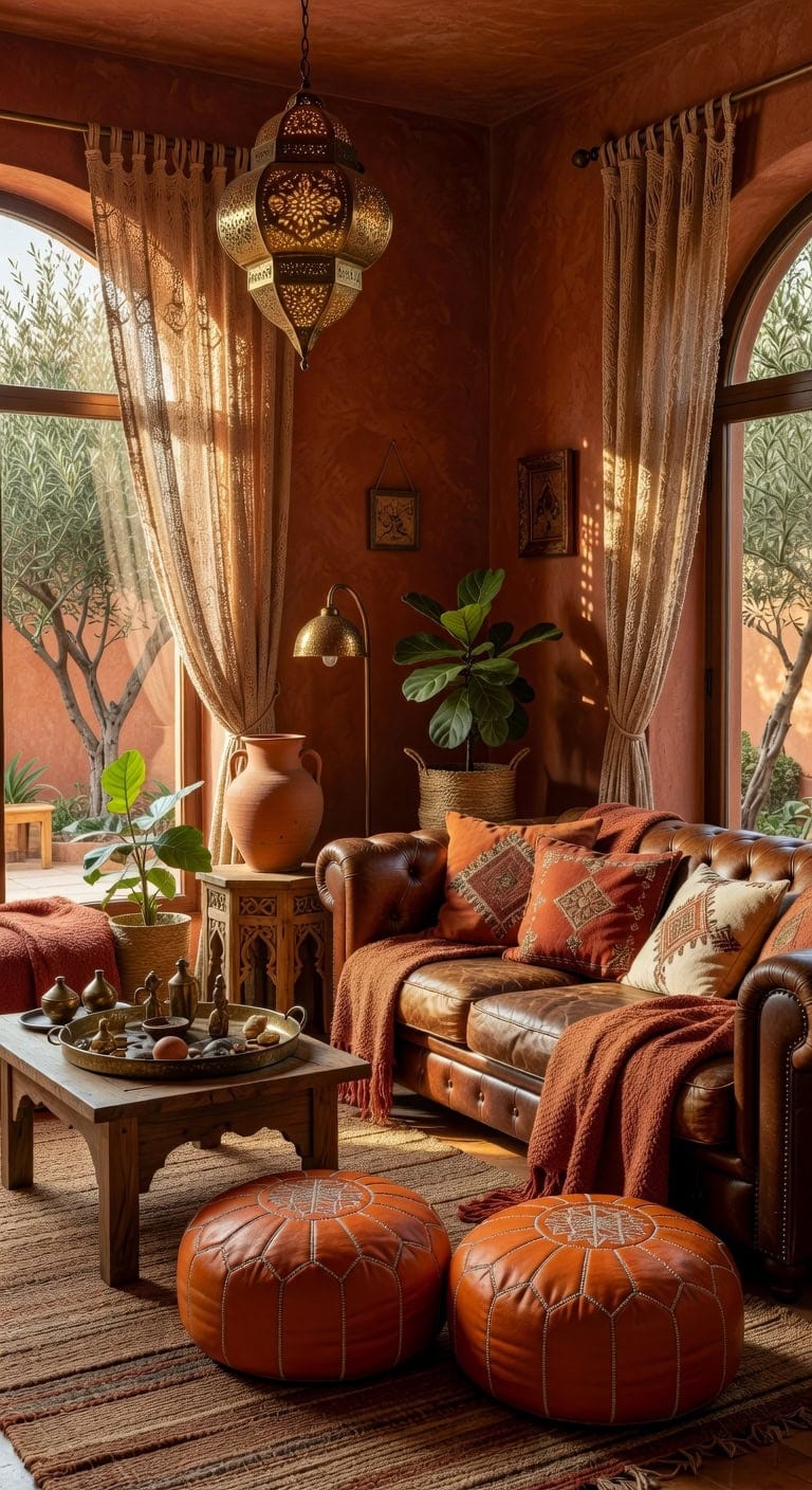globally inspired collected bohemian living space