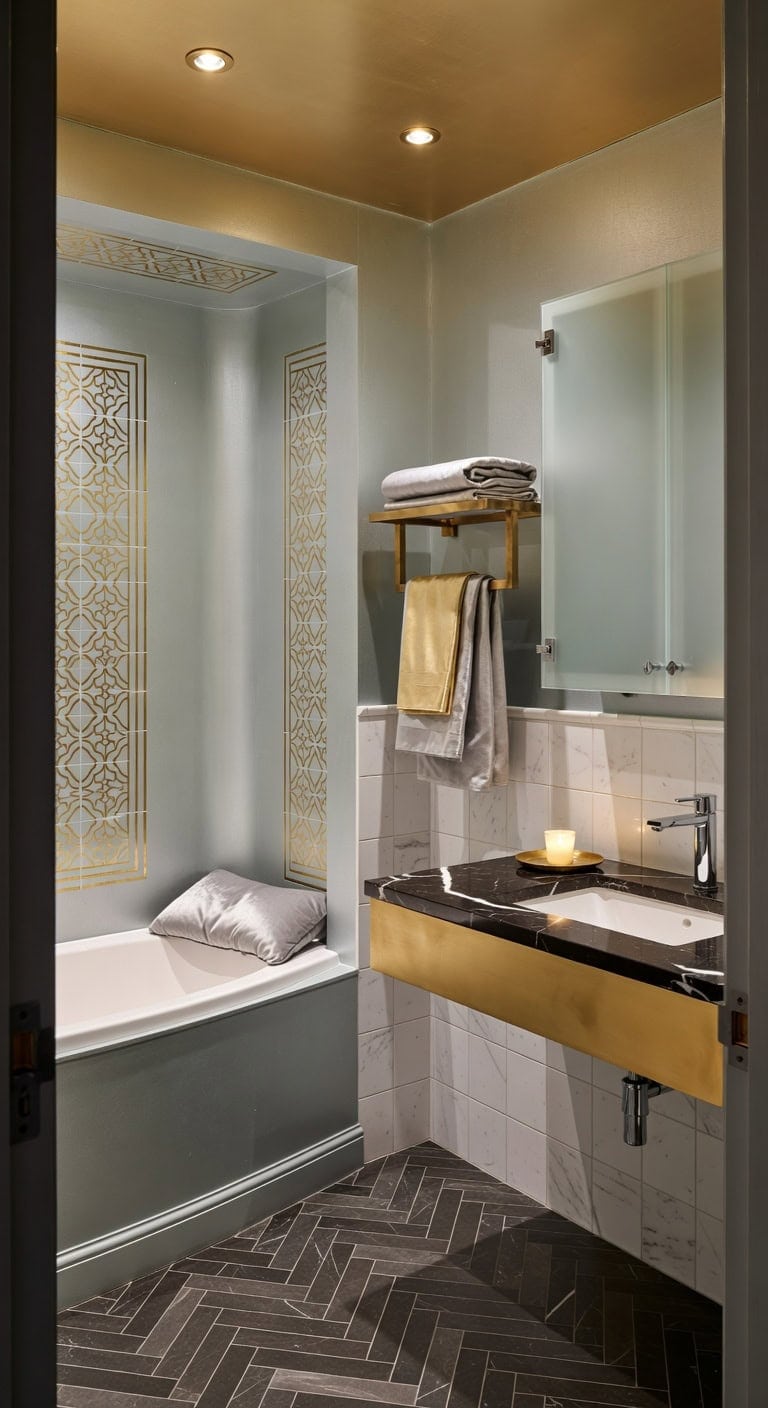 gold geometric art deco retreat