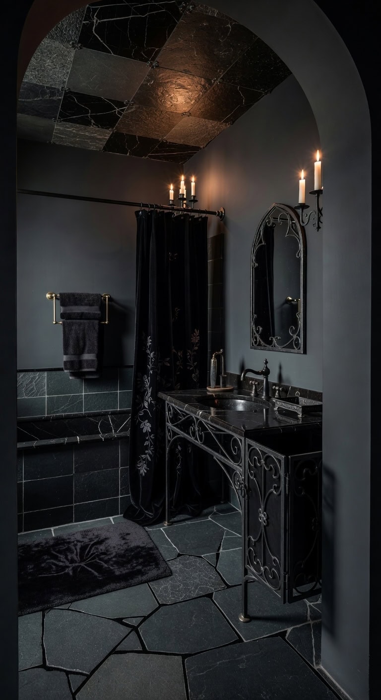 gothic slate and black