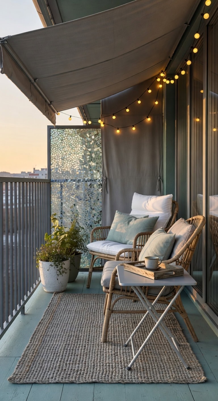 grey breezy balcony nook