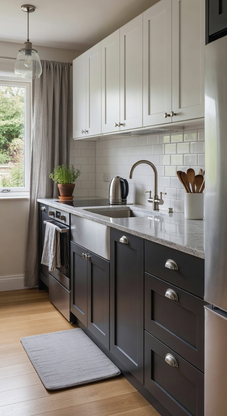 grounded balanced dark grey and white