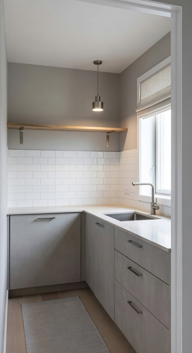 grounded uncluttered small kitchen design