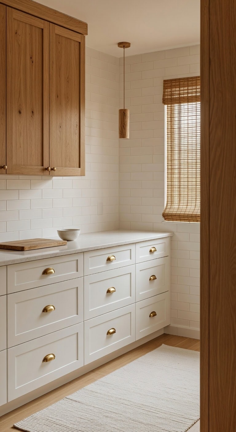 grounded yet airy kitchen design
