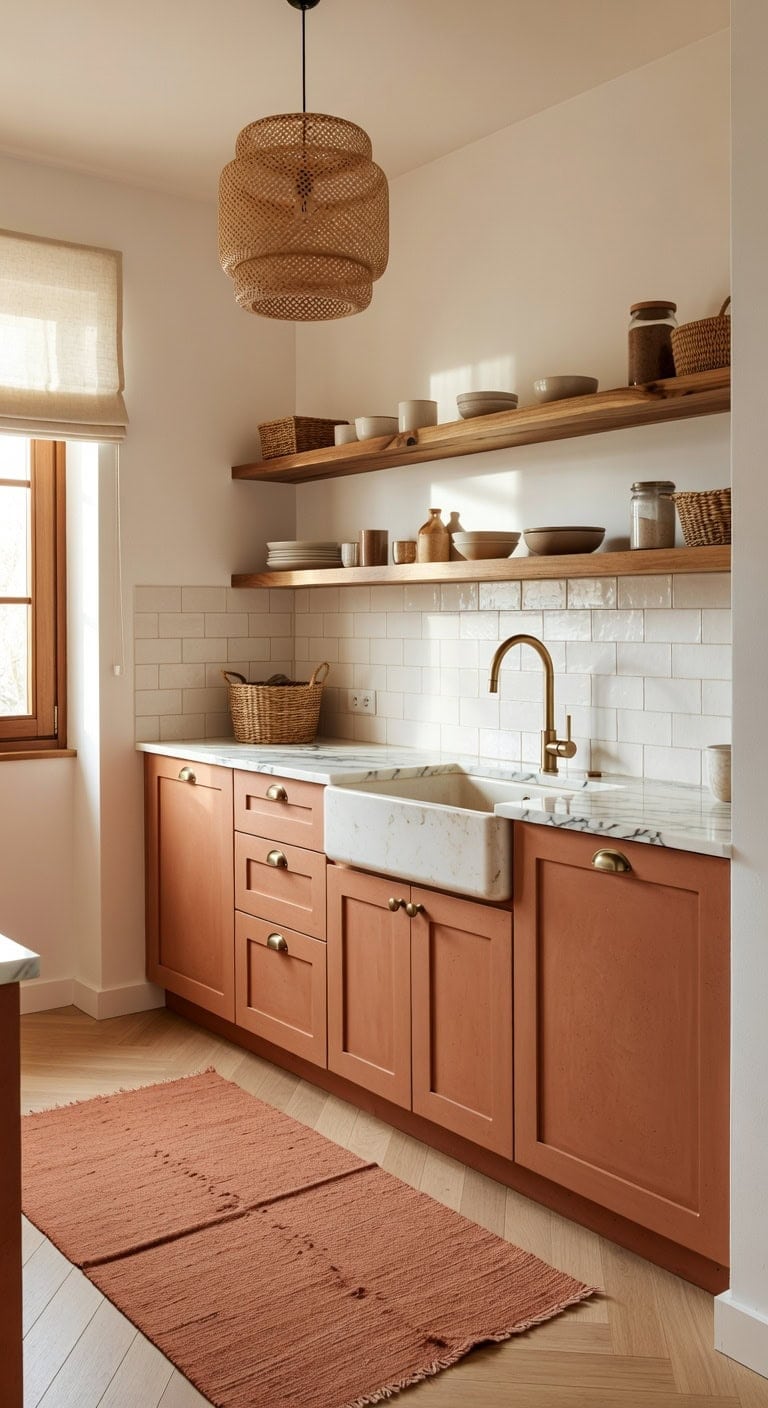 grounded yet bright kitchen aesthetic