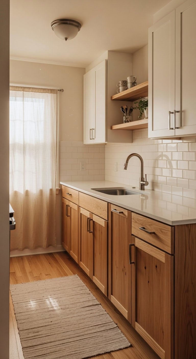 harmonious two tone kitchen cabinetry
