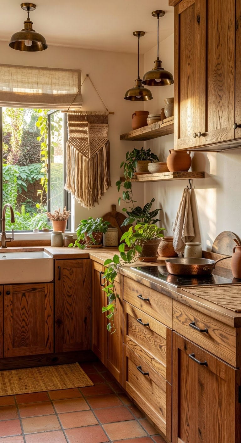 hickory terracotta macram kitchen