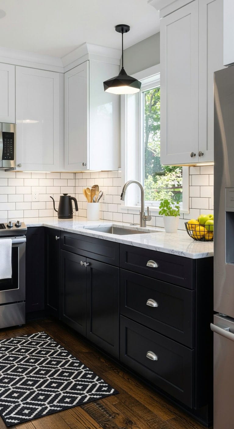 high contrast kitchen drama
