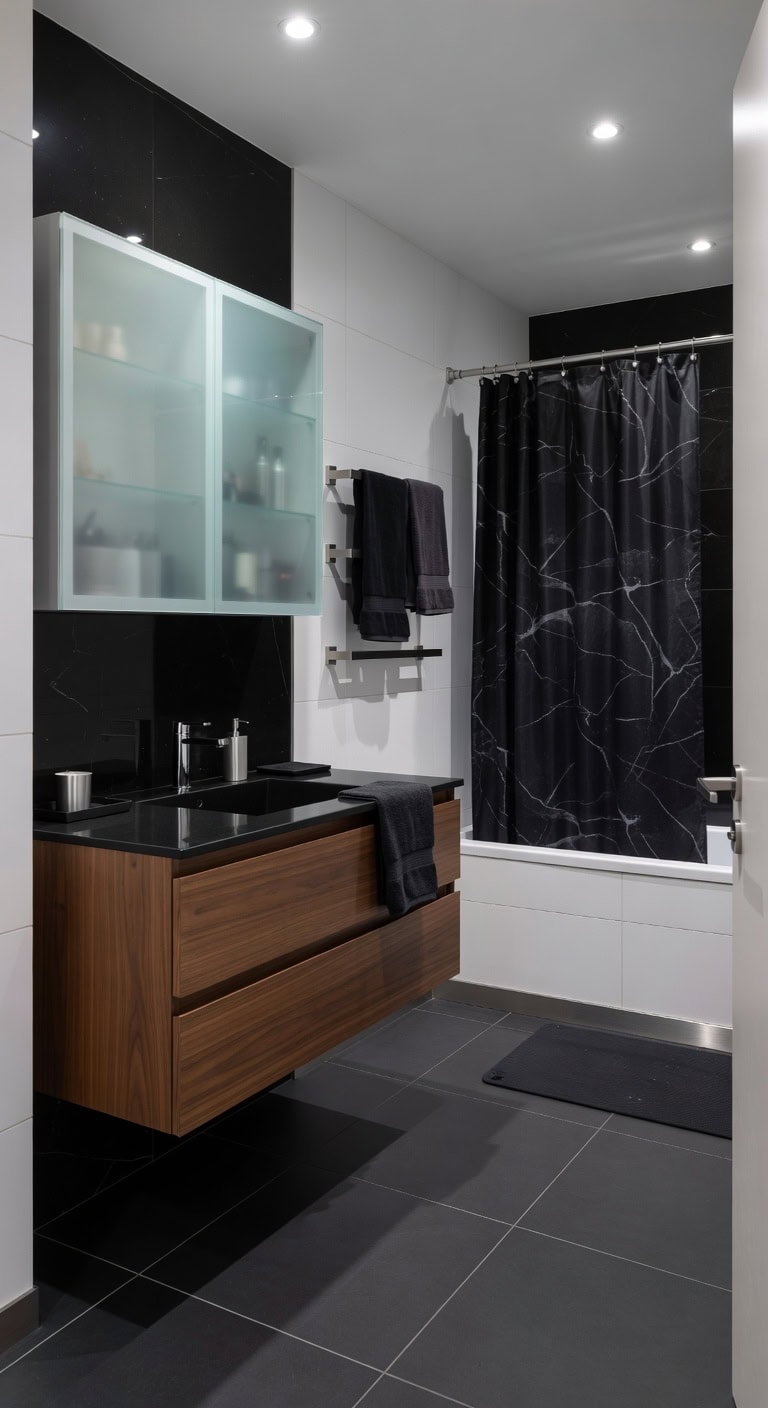 high tech minimalist black quartz