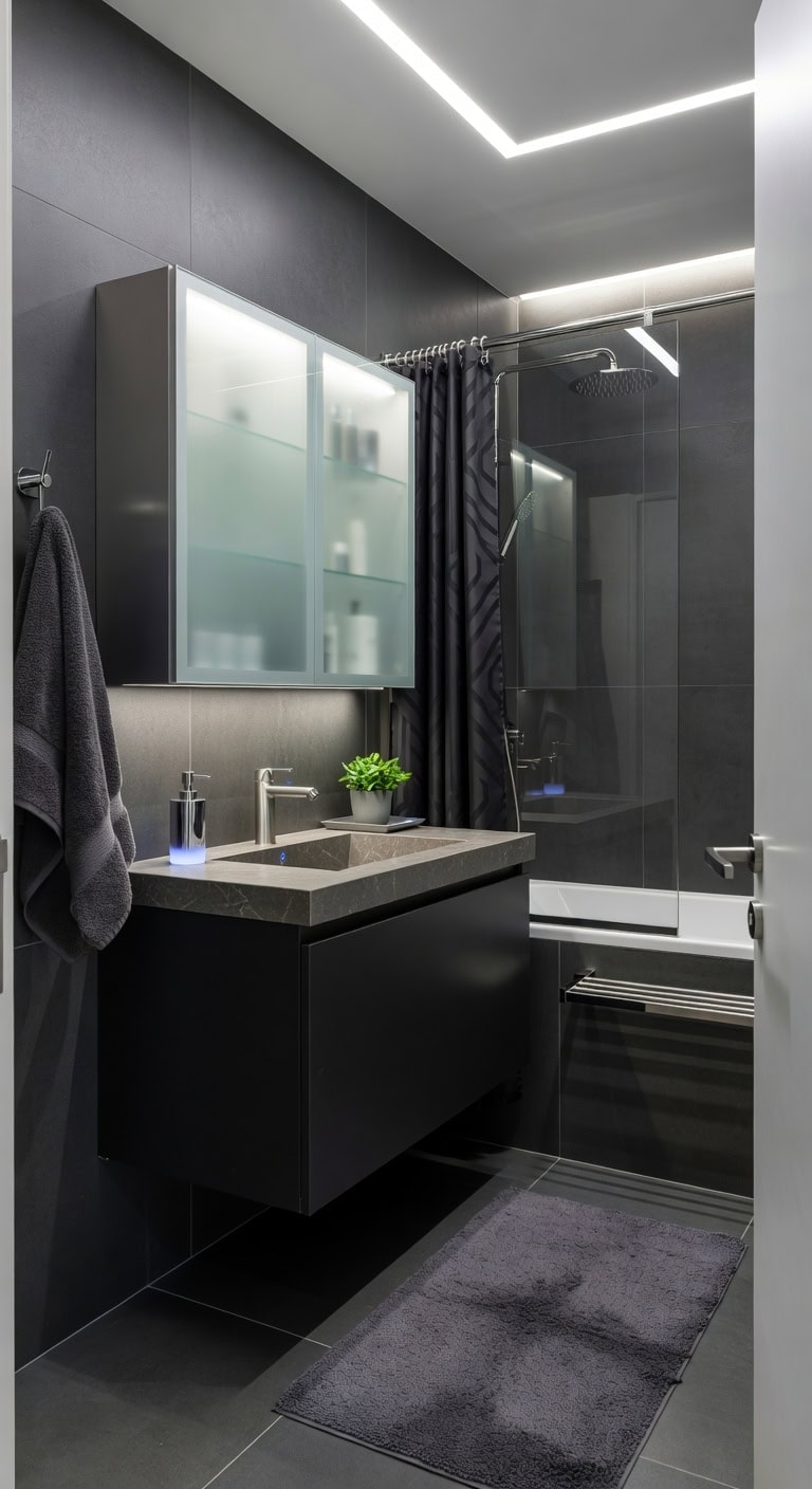 high tech silver spa retreat