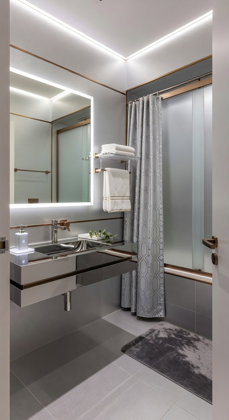 high tech silver spa sanctuary