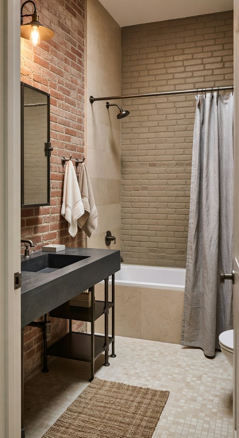 industrial cozy exposed brick