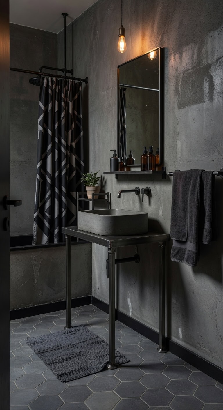 industrial matte concrete sanctuary
