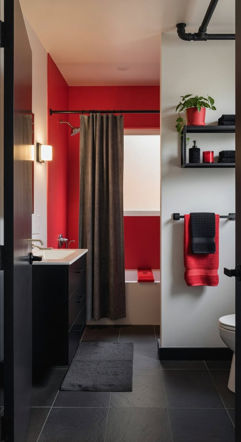 industrial red and black