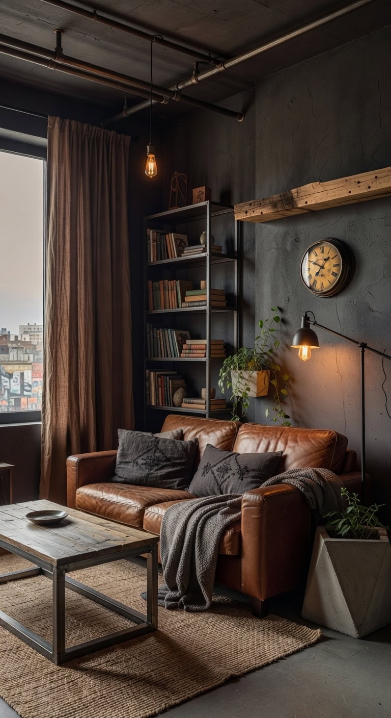 industrial steel amber concrete