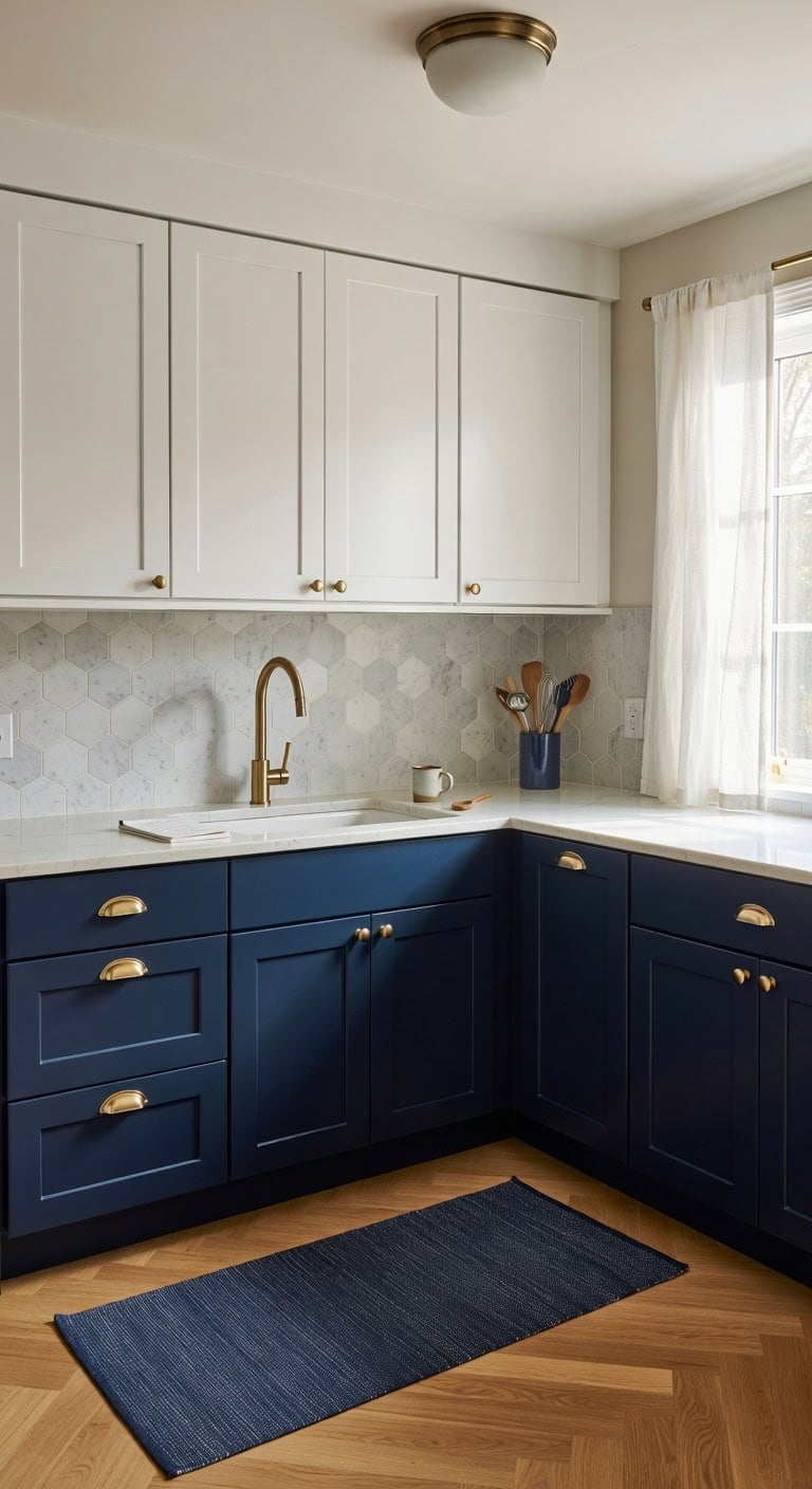 intentional contrast elevates kitchen aesthetic