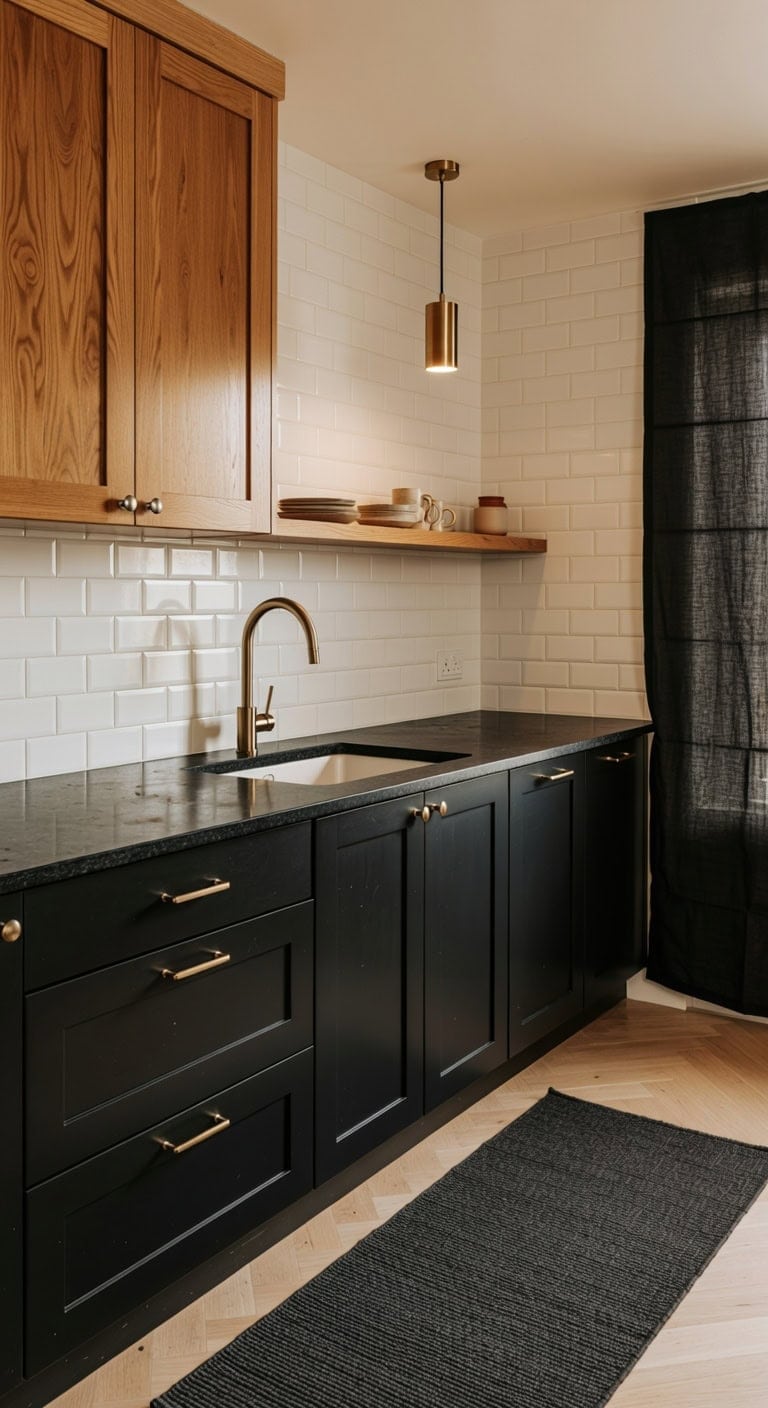 intentional contrasting hardware finishes