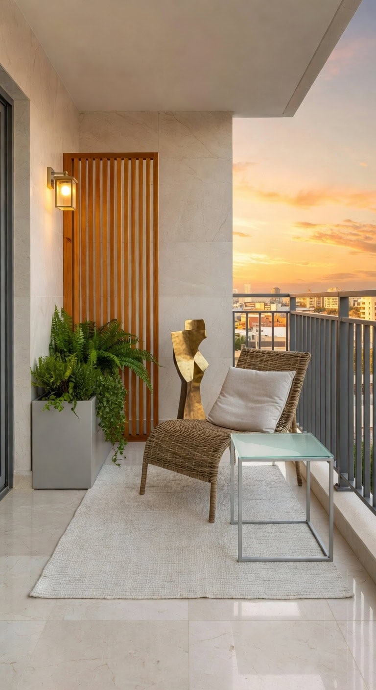 ivory anti skid marble balcony