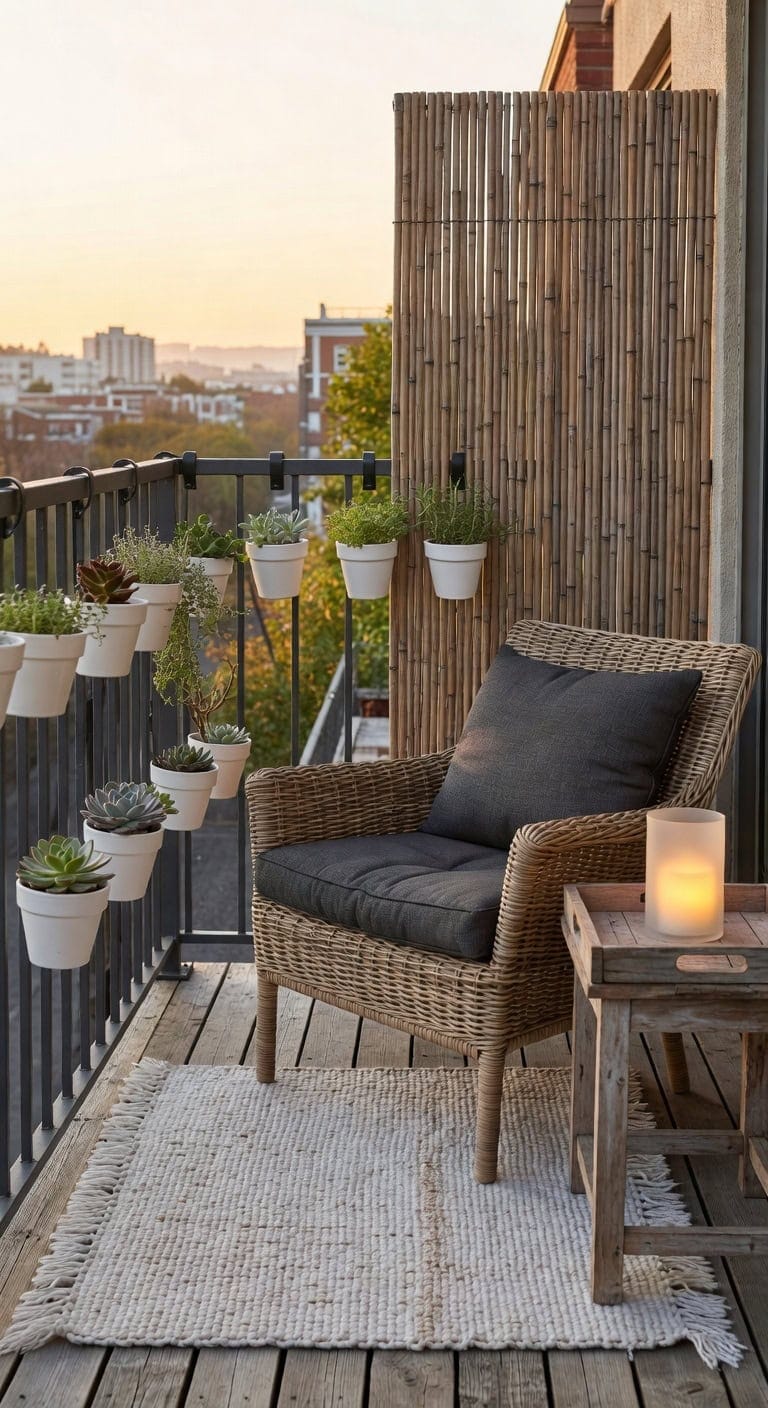 ivory terracotta balcony nook