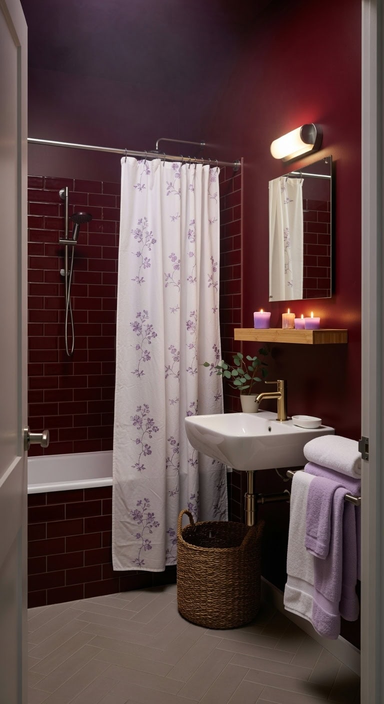 lavender embroidered serene bathroom retreat