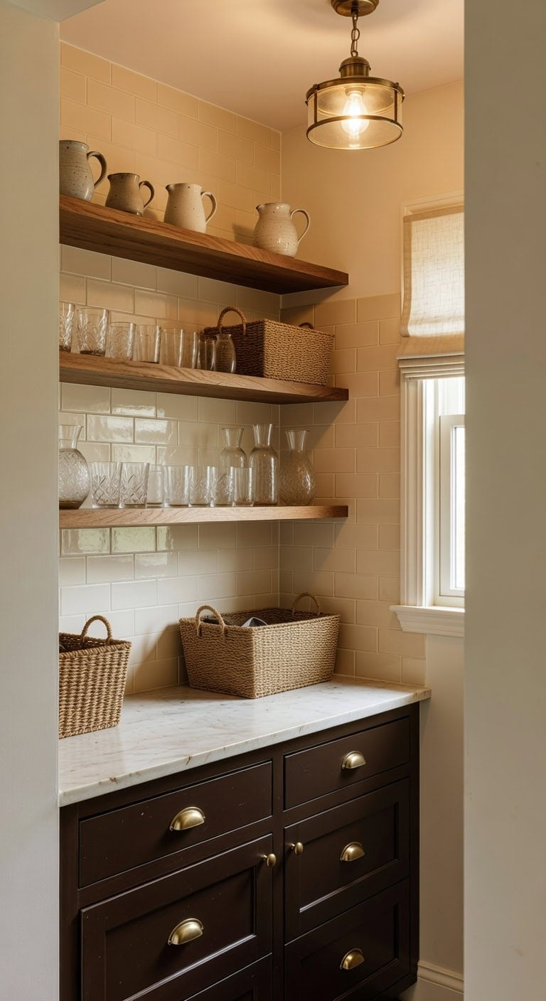 layered collected display ready butler s pantry