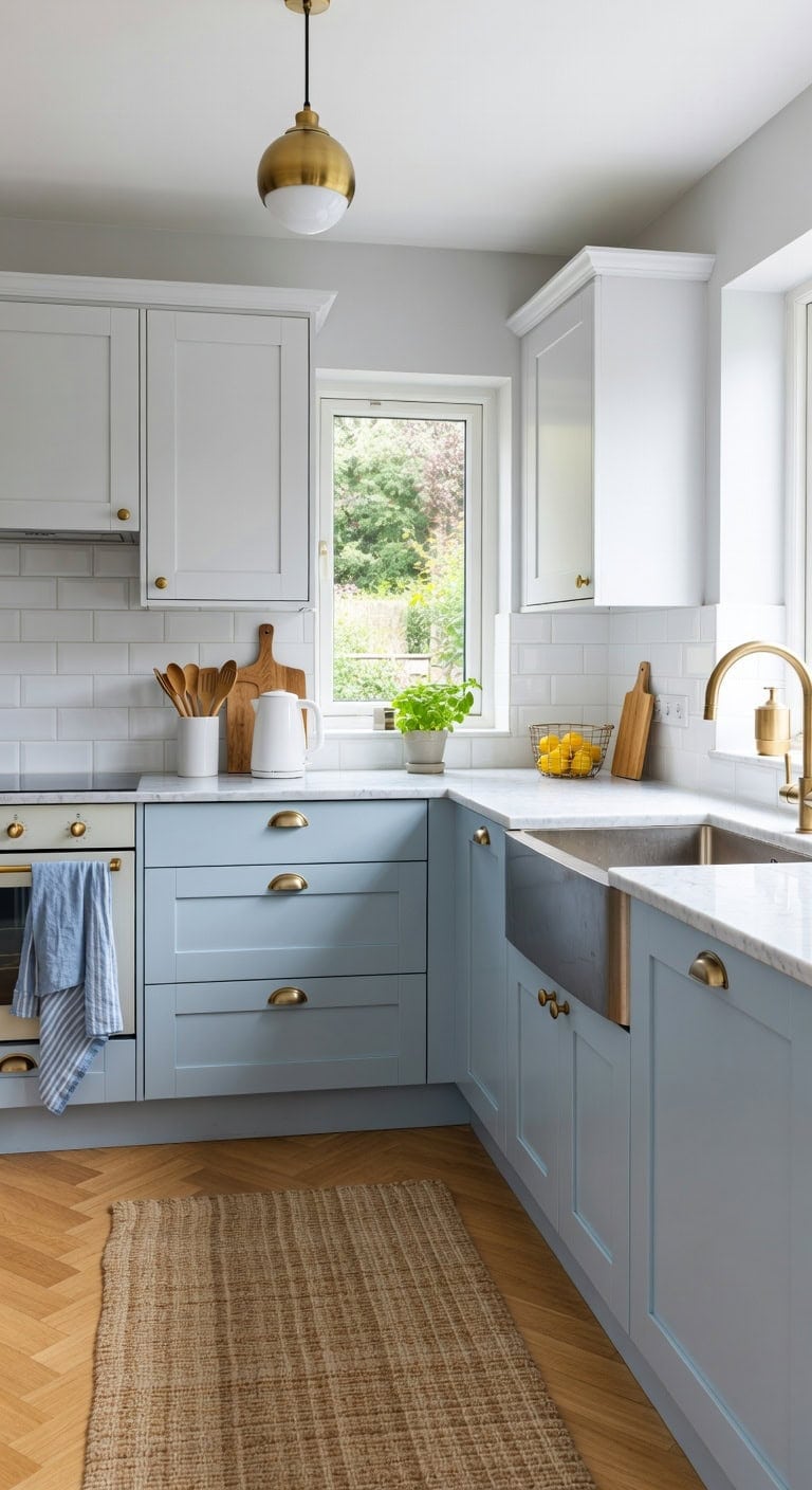 layered collected grounded kitchen design