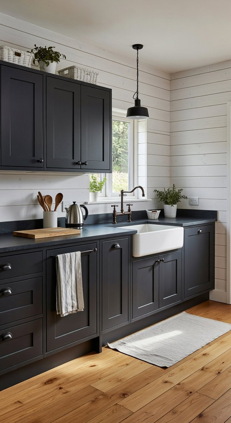 layered textured cottage charm kitchen paneling