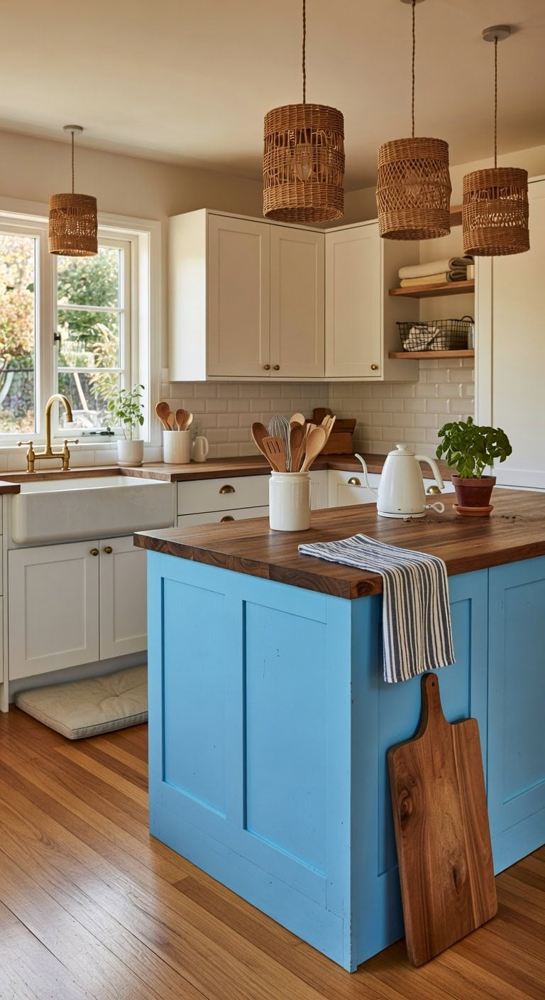 light blue island focal point