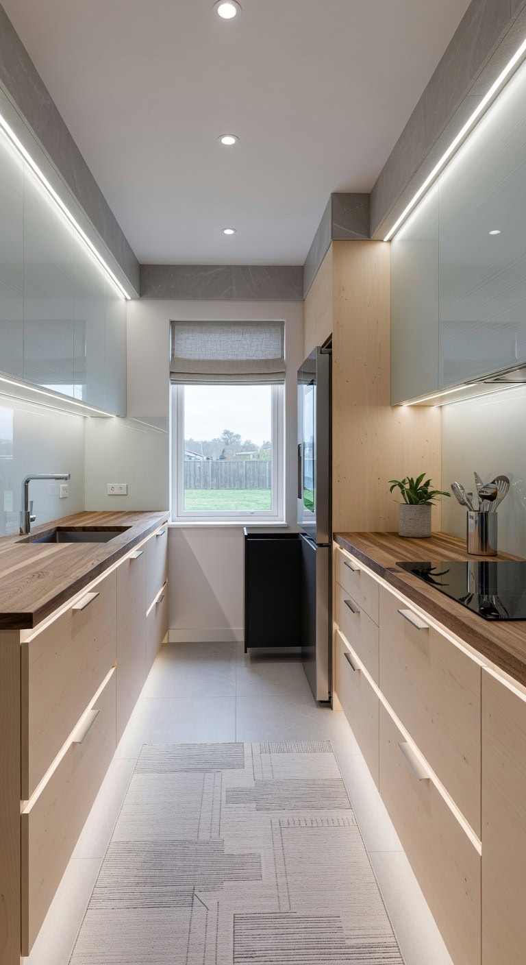 light maple tech kitchen