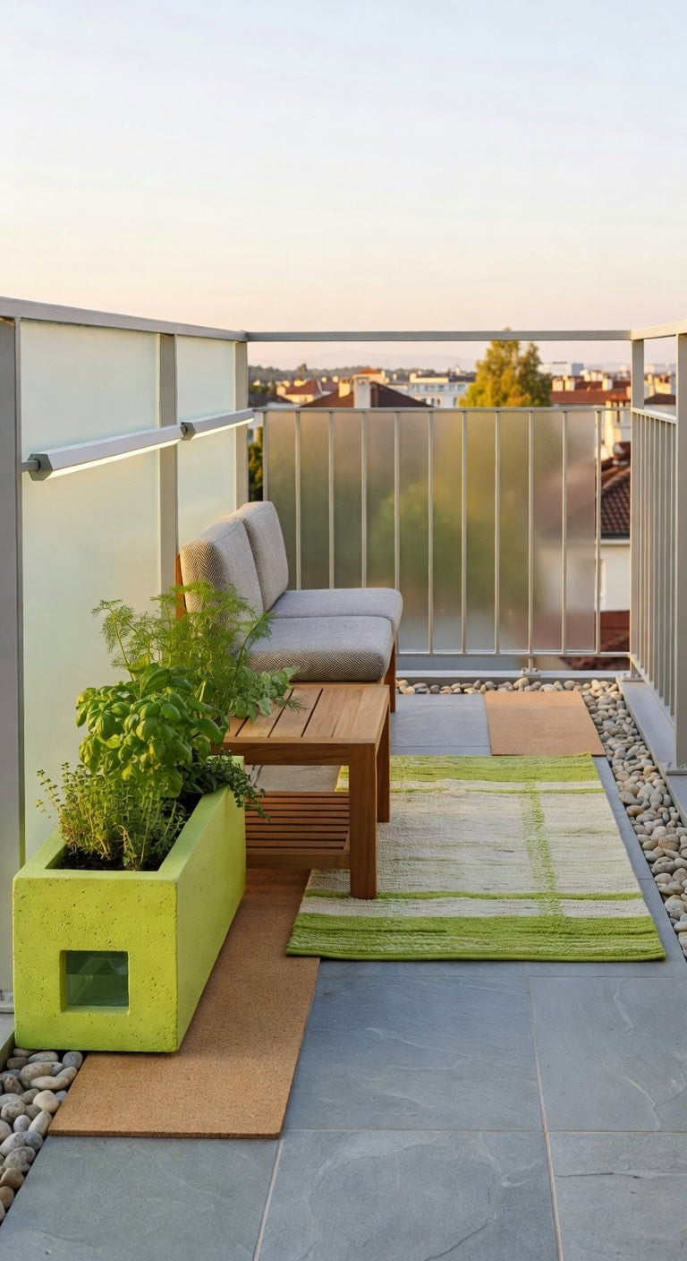 lime concrete self watering planter
