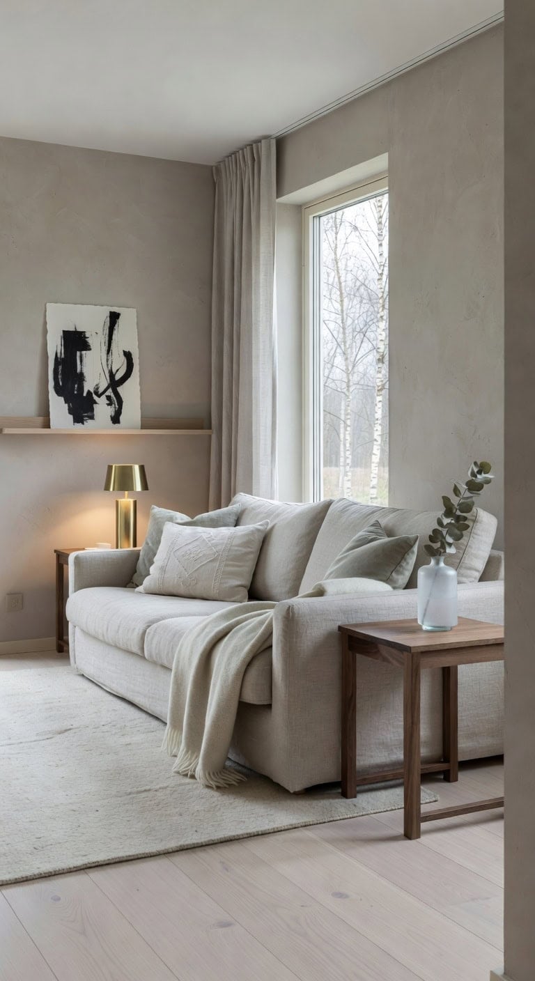 linen walnut frosted glass