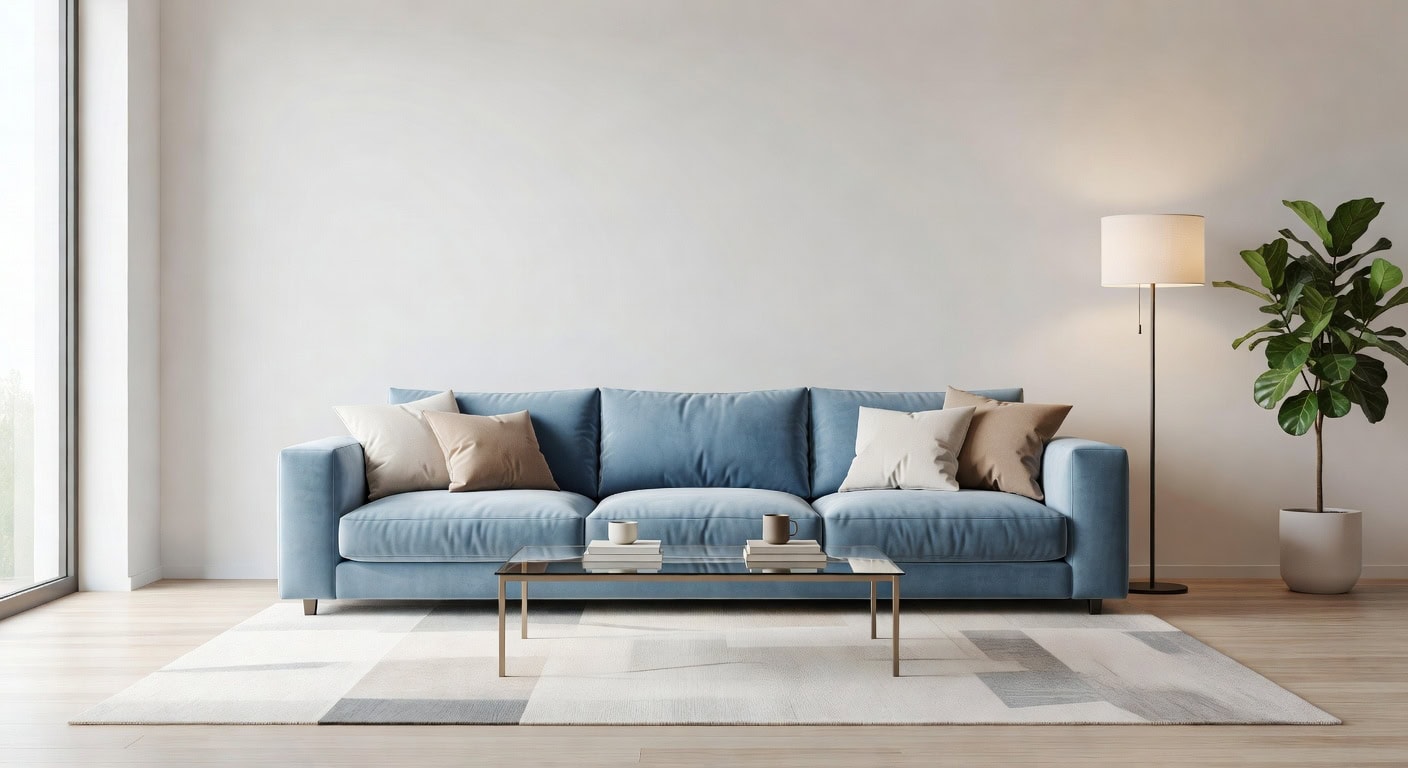 low profile velvet sectional comfort