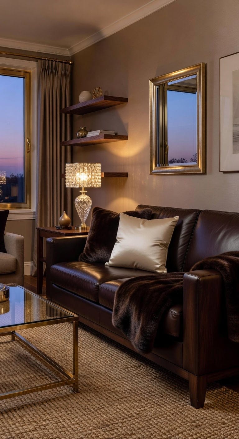 luxe faux fur satin sparkle