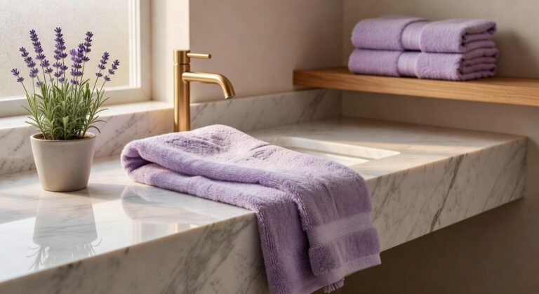 luxurious lavender cotton bath towels