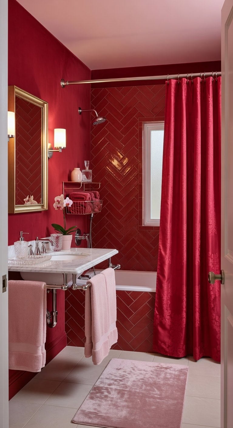 luxurious red and pink