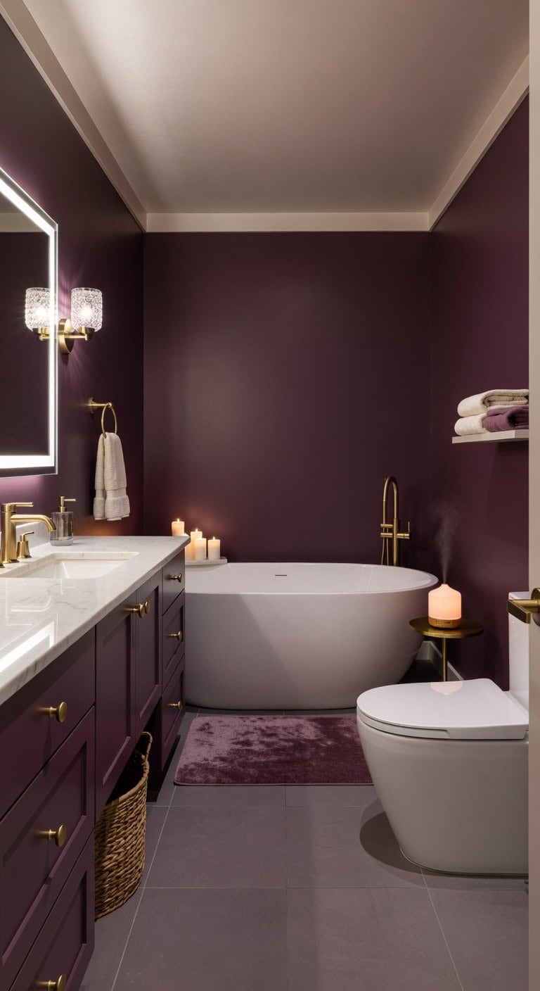 luxurious soothing textured aromatherapy infused plum spa retreat
