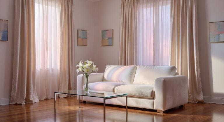 luxury champagne silk curtain panels